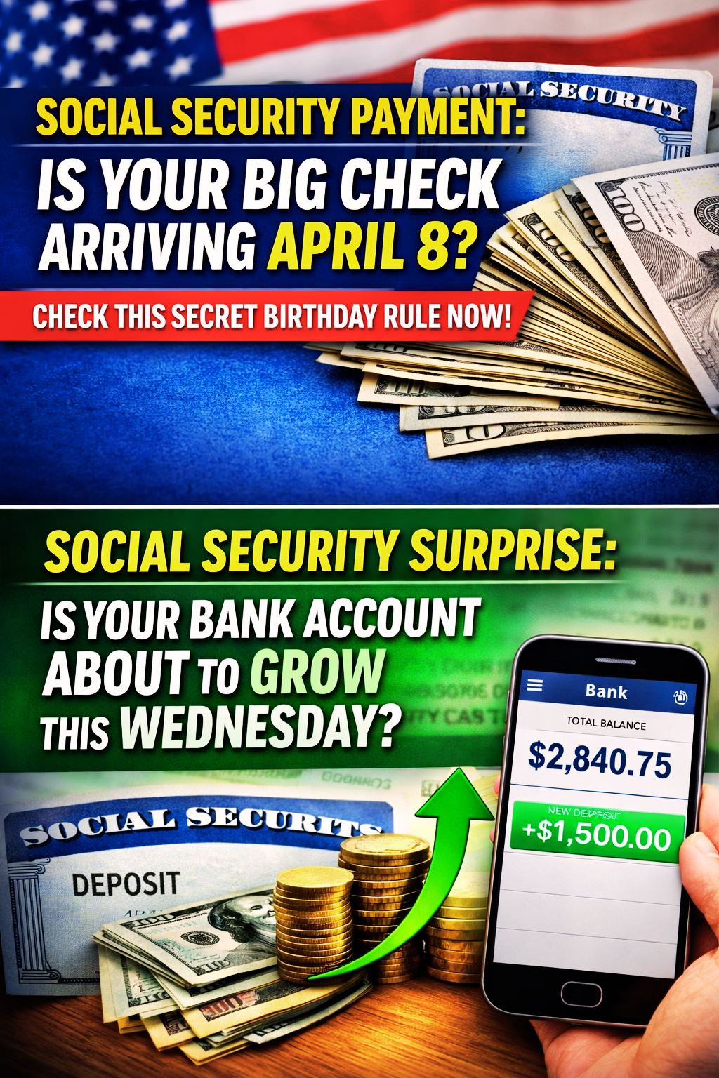 xsociallift.comSocial Security Payment: Is Your Big Check Arriving April 8? Check This Secret Birthday Rule Now Social Security Surprise: Is Your Bank Account About to Grow This Wednesday?