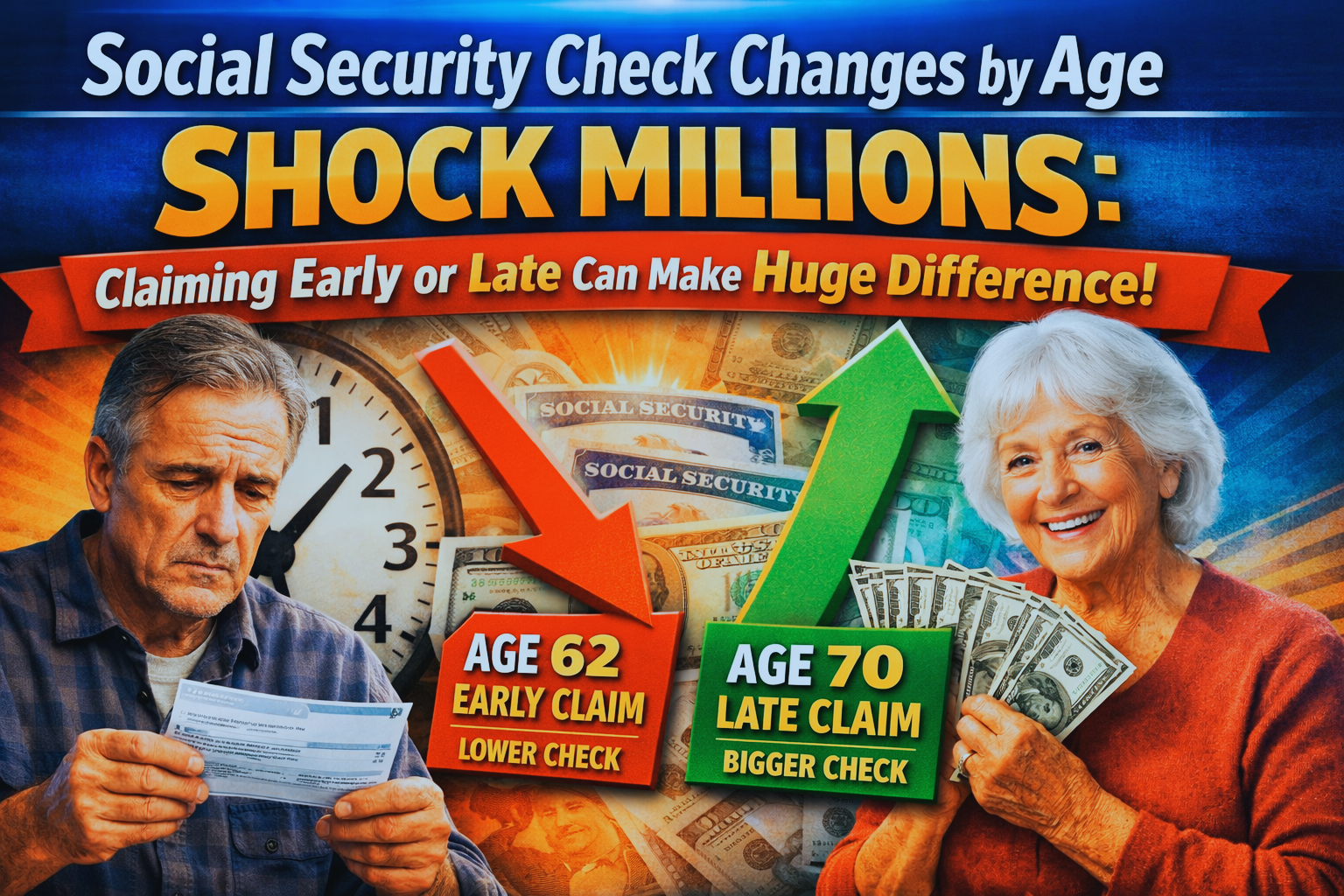 Social Security Check Changes by Age Shock Millions: Claiming Early or Late Can Make Huge Difference